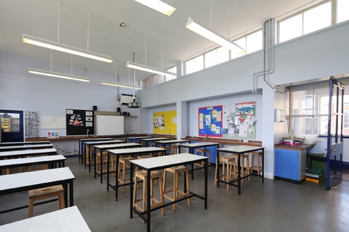 Classroom painted using Leyland Trade