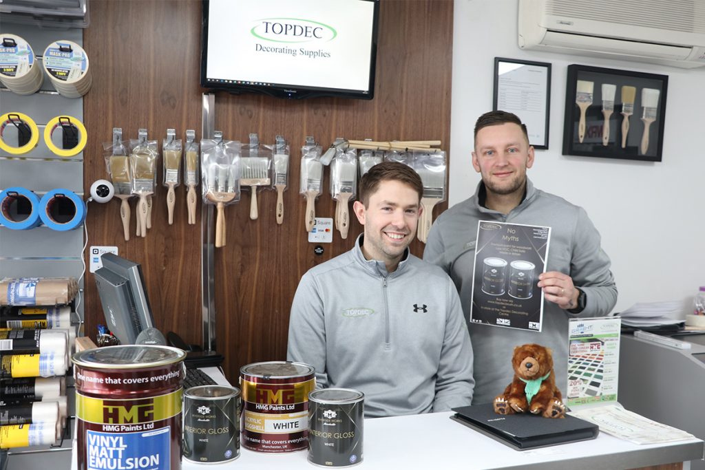 HMG Paints on board with TopDec Painting and Decorating News