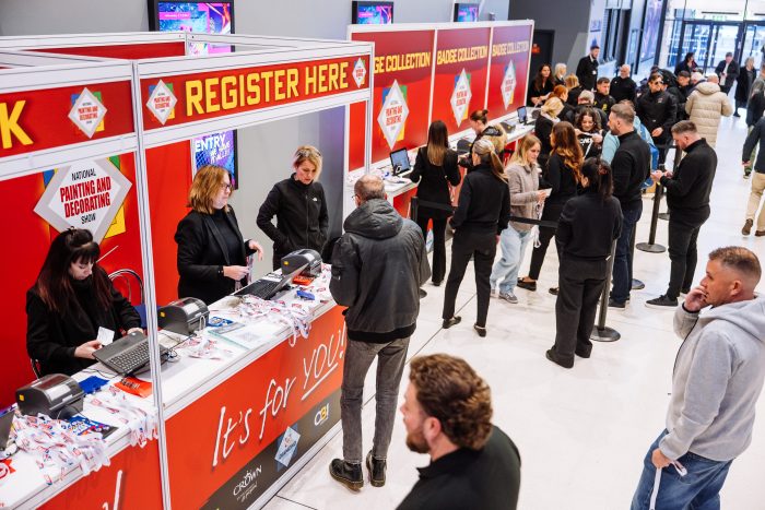 registration desk for trade show